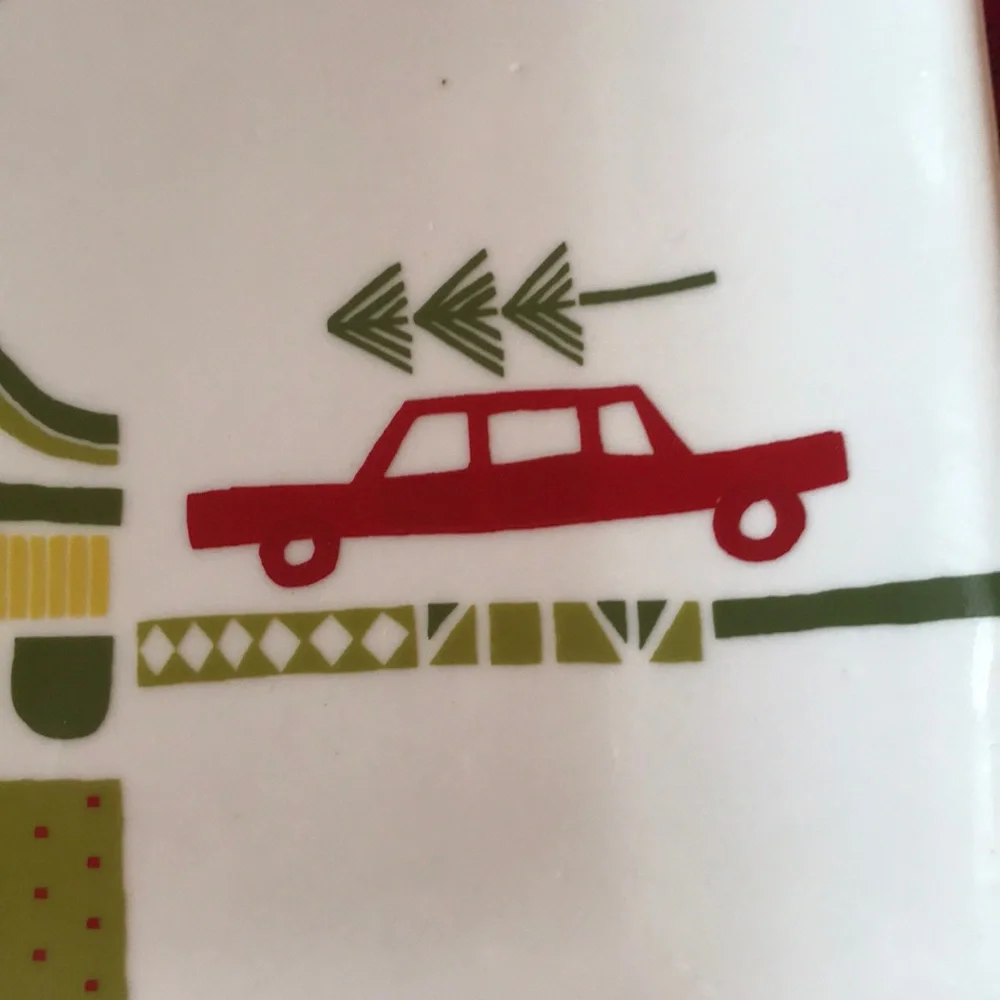 Crate & Barrel Yule Town Platter